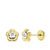 Pendientes Flor Judit Oro Bicolor 18K 6Mm<Alda Joyeros Cheap