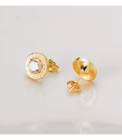 Pendientes Greca Carla Oro 18K 9Mm<Alda Joyeros Shop