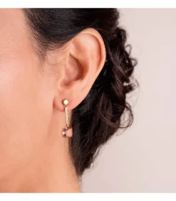 Pendientes Harlem Oro Amarillo 18K Kunzita<Alda Joyeros Cheap