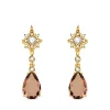 Pendientes Iowa Oro Amarillo 18K Piedra Marsala<Alda Joyeros Sale