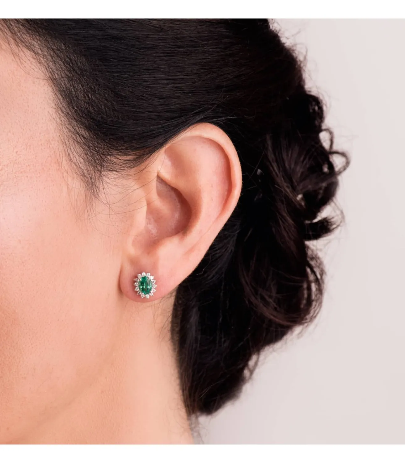 Pendientes Jasmin 0.28 Qtes. Oro 18 K Esmeralda<Alda Joyeros Fashion