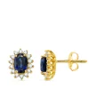 Pendientes Jasmin Zafiro Y Diamantes Oro Amarillo 18K<Alda Joyeros Cheap