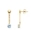 Pendientes Largos Oro 18K Aguamarina<Alda Joyeros Store