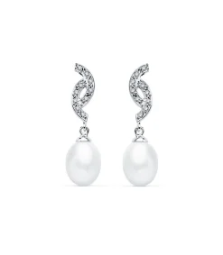 Pendientes Madame Charlotte Aglae Oro Blanco 9K Perla<Alda Joyeros Discount
