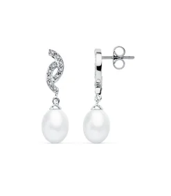Pendientes Madame Charlotte Aglae Oro Blanco 9K Perla<Alda Joyeros Discount