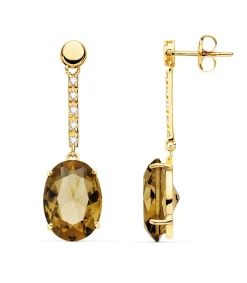 Pendientes Manhattan Oro Amarillo 18K Fume<Alda Joyeros Store