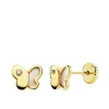 Pendientes Mariposa Nacar 7 Mm Oro Amarillo 18 K<Alda Joyeros Best
