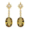 Pendientes Maryland Oro Amarillo 18K Piedra Fume<Alda Joyeros Cheap