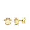 Pendientes Niña Casitas Oro Amarillo 18K 7 Mm<Alda Joyeros Cheap