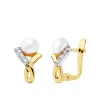 Pendientes Niña Comunion Asun Oro Bicolor 18K Perla<Alda Joyeros Hot