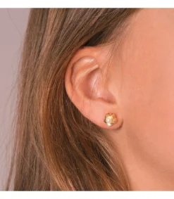 Pendientes Niña Flor Perla Oro Amarillo 18K 8 Mm<Alda Joyeros Hot