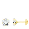 Pendientes Niña Oro 18K Millie Circonita 6Mm<Alda Joyeros Sale