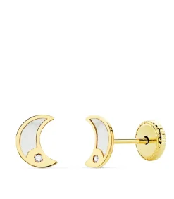Pendientes Niña Oro 18K Moana Luna 6 Mm<Alda Joyeros Cheap
