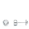 Pendientes Noly Oro Blanco 18 K 5 Mm<Alda Joyeros Flash Sale