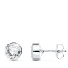 Pendientes Noly Oro Blanco 18 K 6 Mm<Alda Joyeros Cheap