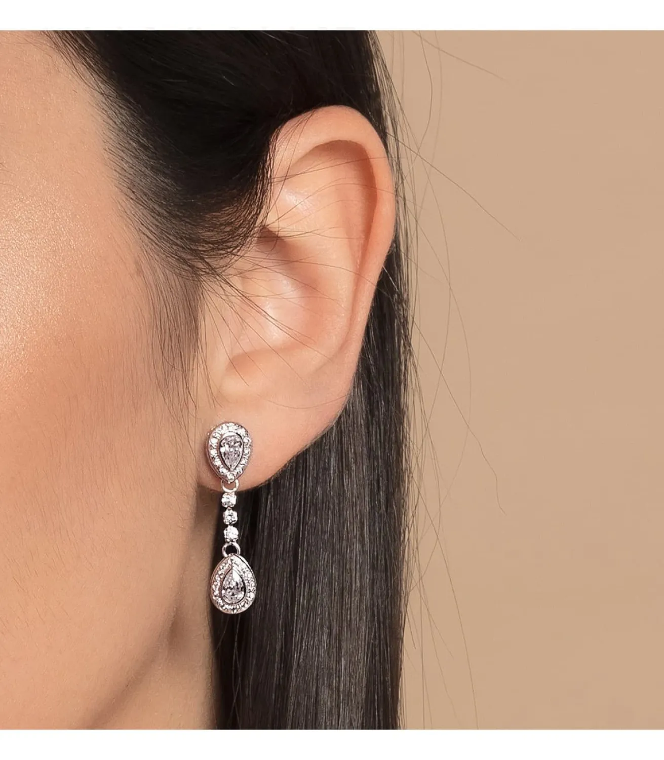 Pendientes Novia Grace Oro Blanco 18K 30Mm<Alda Joyeros Best
