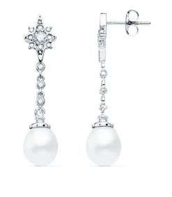 Pendientes Novia Nadine Oro Blanco 18K Perla<Alda Joyeros Flash Sale
