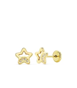 Pendientes Oro Ariadna Estrella 18 Ktes<Alda Joyeros Online