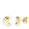 Pendientes Oro Bicolor 18K Moon 8 Mm<Alda Joyeros Flash Sale