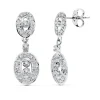Pendientes Oro Blanco 18 Ktes Ovales. Nancy<Alda Joyeros Store
