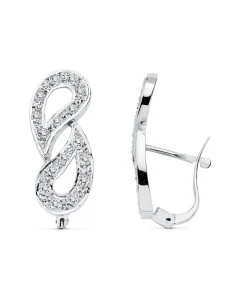 Pendientes Oro Blanco 18 Ktes Circonitas. Seine<Alda Joyeros Store