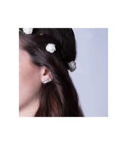 Pendientes Oro Blanco 18 Ktes Circonitas. Seine<Alda Joyeros Store