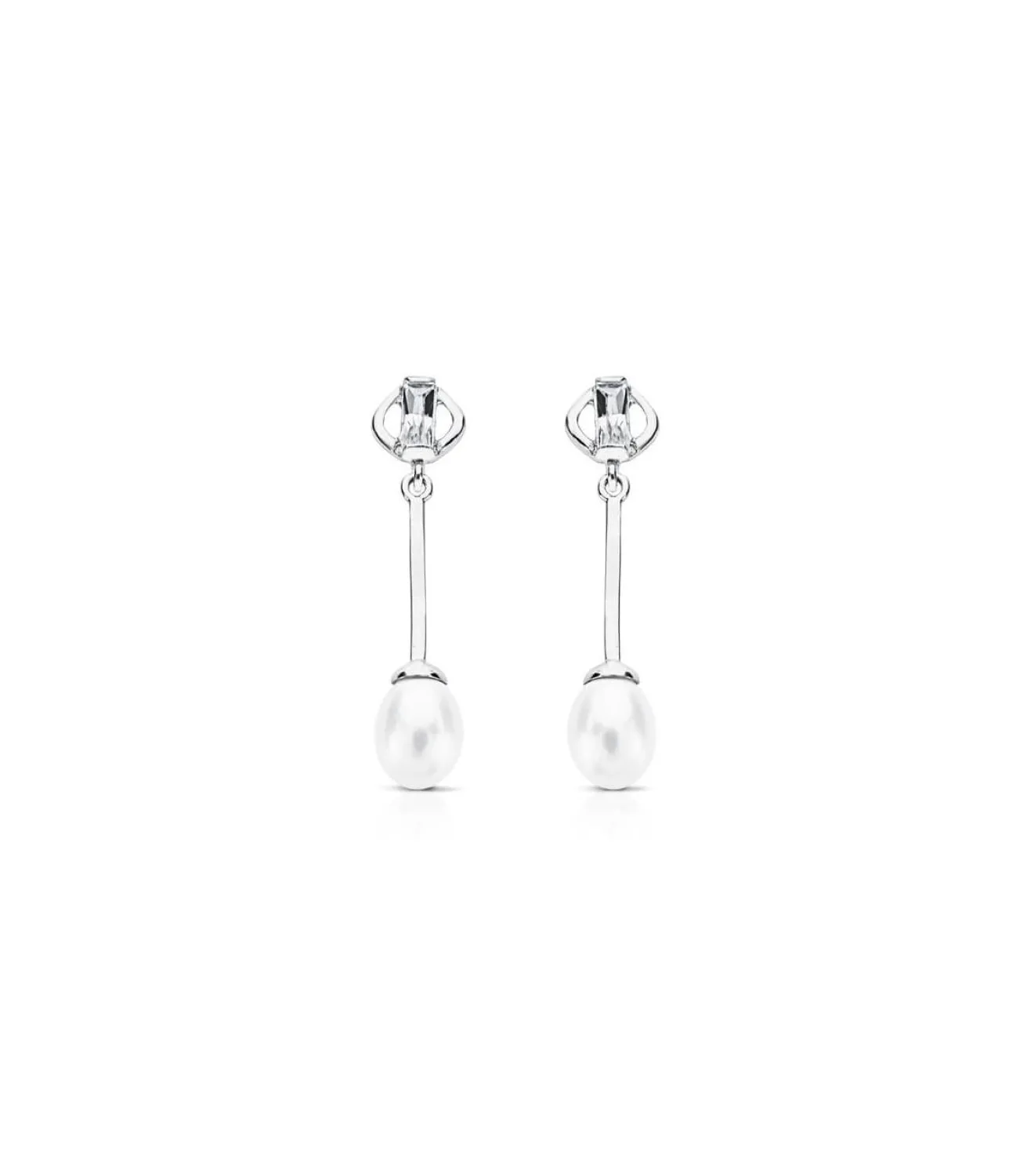 Pendientes Oro Blanco Enedina 18 Ktes<Alda Joyeros New