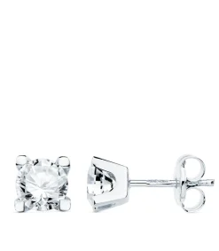 Pendientes Oro Blanco Georgina 18K<Alda Joyeros Hot