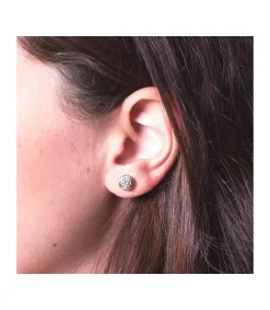 Pendientes Oro Blanco Mercedes 7 Mm 18 Ktes<Alda Joyeros Online