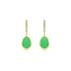 Pendientes Oro Catina Piedra Verde 18 Ktes<Alda Joyeros Best