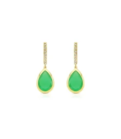 Pendientes Oro Catina Piedra Verde 18 Ktes<Alda Joyeros Best