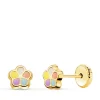 Pendientes Oro 18K Flor Colores 5 Mm<Alda Joyeros Sale