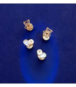 Pendientes Osito Oro Amarillo 18K 7Mm<Alda Joyeros Online