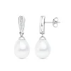 Pendientes Perlas Lagrima Oro Blanco 24 Mm<Alda Joyeros Shop