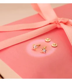 Pendientes Pez Colores Oro 18K 5.5 Mm<Alda Joyeros Store
