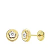 Pendientes Redondos Flor Judit Oro Bicolor 18K 6Mm<Alda Joyeros Hot