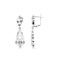 Pendientes Scherezade Oro Blanco 18K Lapidados<Alda Joyeros Best