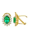 Pendientes Sybil Oro Amarillo 18K Esmeralda Y Diamantes<Alda Joyeros Online
