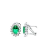 Pendientes Sybil Oro Blanco 18K Esmeralda Y Diamantes<Alda Joyeros Flash Sale