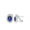 Pendientes Sybil Oro Blanco 18K Diamantes Y Zafiro<Alda Joyeros Shop