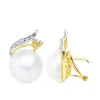 Pendientes Takara Perlas De Mabe Oro Bicolor 18 K 24 Mm<Alda Joyeros Flash Sale