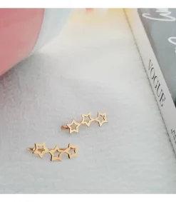Pendientes Trepadores Estrellas Oro 18K<Alda Joyeros Fashion
