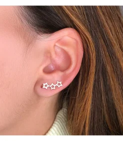 Pendientes Trepadores Estrellas Oro 18K<Alda Joyeros Fashion