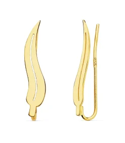 Pendientes Trepadores Hoja Eucalipto Oro 18K<Alda Joyeros New