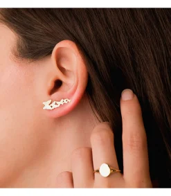 Pendientes Trepadores Mariposas Oro 18K<Alda Joyeros Shop