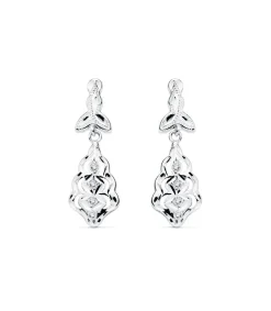 Pendientes Zeinab Oro Blanco 18K Lapidados<Alda Joyeros New