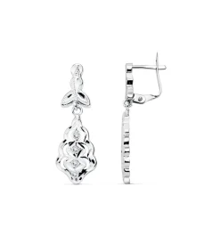 Pendientes Zeinab Oro Blanco 18K Lapidados<Alda Joyeros New