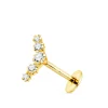 Piercing De Oreja Zircon Oro Amarillo 18K<Alda Joyeros Fashion