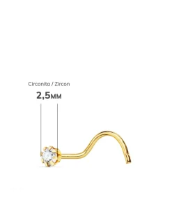 Piercing Nariz Mujer Circonita Oro 18K<Alda Joyeros Outlet