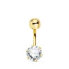 Piercing Ombligo Oro 18K Bola Y Piedra<Alda Joyeros Hot